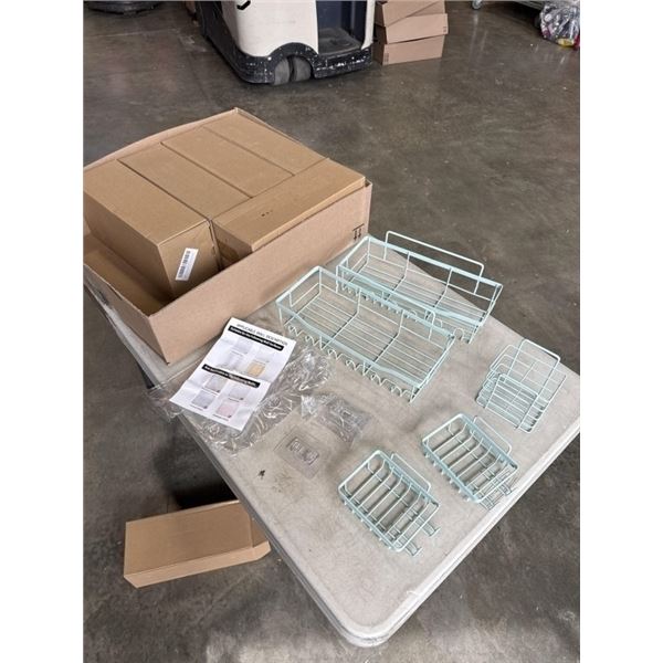 6 NEW 5PC SHOWER CADDY SETS, LIGHT GREEN