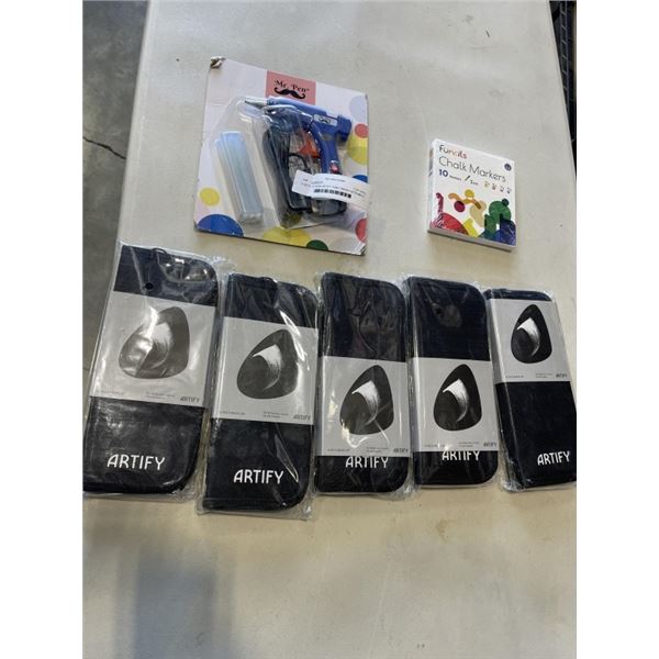 5 SETS OF NEW ARTIFY PAINT BRUSH SETS WITH GLUE GUN AND PAINT MARKERS