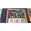 Image 2 : 2 WOOD CASED VINTAGE STAMP SETS