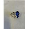 Image 2 : STERLING SILVER W/ LAPIS LAZULI STONE RING, MARKED STERLING SIZE 7.5