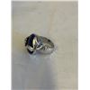 Image 3 : STERLING SILVER W/ LAPIS LAZULI STONE RING, MARKED STERLING SIZE 7.5