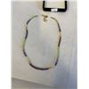 Image 1 : DAINTY GENUINE GEM STONE RONDELLE BEADS NECKLACE