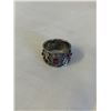 Image 1 : VINTAGE STERLING SILVER W/ RUBIES RING BAND SIZE 6.5 2 STONES MISSING