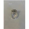 Image 2 : STERLING SILVER W/ SMOKEY TOPAZ RING, SIZE 6.5