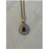 Image 2 : VINTAGE GOLD FILLED CHAIN W/ PENDANT NECKLACE MARKED ECCO GF