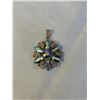 Image 1 : VINTAGE GOLD PLATED W/ BOREALIS RHINESTONES PENDANT