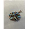 Image 2 : VINTAGE GOLD PLATED W/ BOREALIS RHINESTONES PENDANT