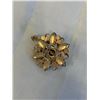 Image 3 : VINTAGE GOLD PLATED W/ BOREALIS RHINESTONES PENDANT