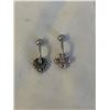 Image 2 : PAIR OF STERLING SILVER BELLY BUTTON RINGS MARKED 925