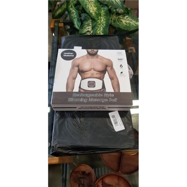 3 NEW LEATHER RECHARGEABLE MASSAGE BELT