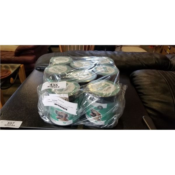 8 NEW TUBS OF FRESH BREATHE DENTAL POWDER WITH HERBAL BLEND PROBIOTIC FOR DOGS, 200GRAM TUBS