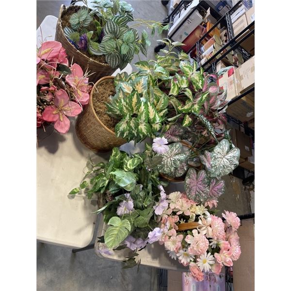 LARGE LOT OF FAKE FLORALS