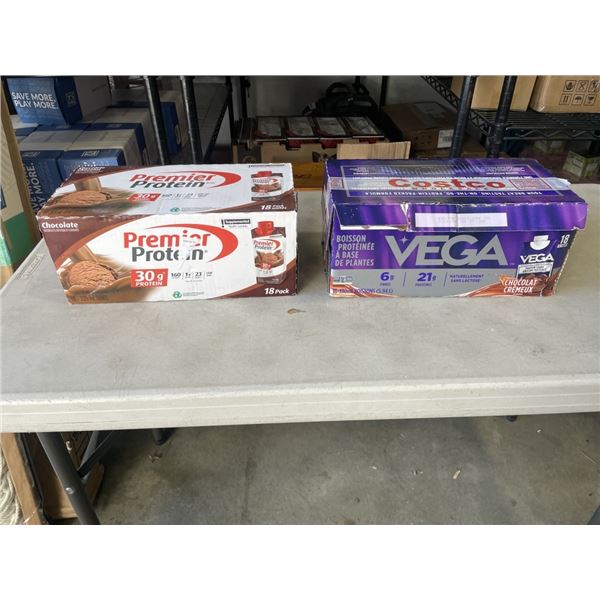 CASE OF PREMIER AND CASE OF VEGA PROTEIN SHAKES, BB 2027/2028