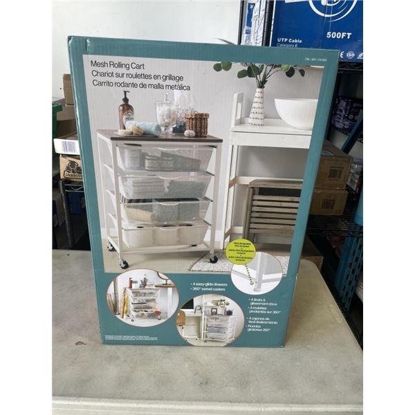 AS NEW MESH ROLLING CART