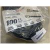 Image 3 : AS NEW 100FT BLACK INDOOR OUTDOOR HEAVY DUTY LIGHTED 3 WIRE GROUNDED EXTENSION CORD 16AWG