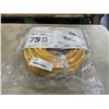 Image 1 : AS NEW 75FT YELLOW  INDOOR OUTDOOR HEAVY DUTY LIGHTED 3 WIRE GROUNDED EXTENSION CORD 10AWG