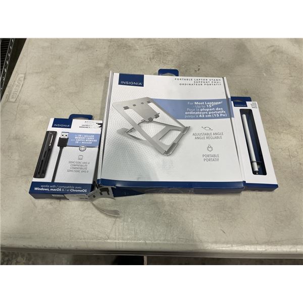 PORTABLE LAPTOP STAND WITH 4 SLOT MEMORY CARD READER AND SLIM STYLUS