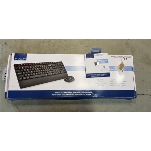 INSIGNIA WIRELESS KEYBOARD AND MOUSE COMBO WITH BLUETOOTH ADAPTER