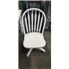 Image 2 : SOLID WOOD WHITE TABLE AND ROLLING CHAIR