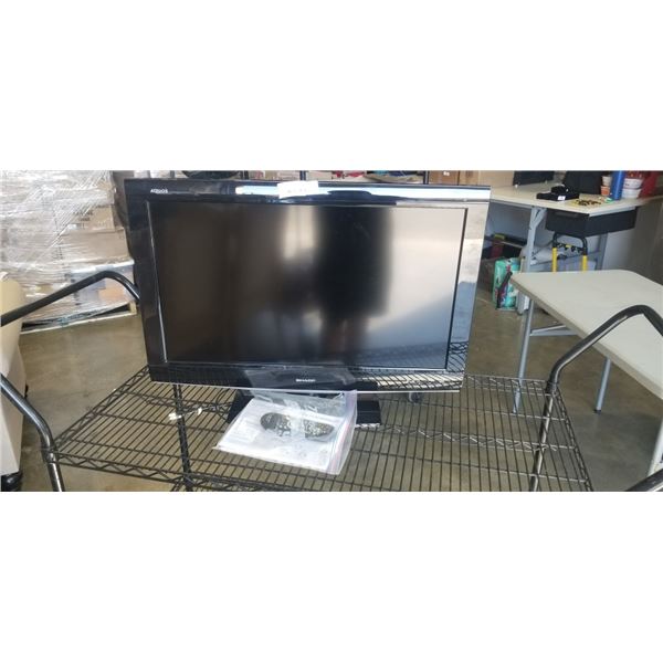 SHARP AQUOS LCD 32 INCH TV WITH MANUAL AND REMOTE, WORKING
