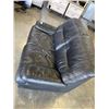 Image 2 : "WILMA" MADE IN ITALY BLACK LEATHER SOFA