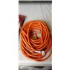 Image 1 : AS NEW 100FT INDOOR OUTDOOR HEAVY DUTY LIGHTED 3 WIRE GROUNDED EXTENSION CORD,ORANGE, 10AWG