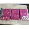 Image 2 : NEW TWIN SIZE BEDSURE SHEET SET AND 3 NE WPINK SHOWER CURTAINS