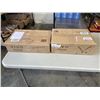 Image 1 : 2 VIVO DUAL MONITOR DESK STANDS - 1 FIXED, 1 PNEUMATIC