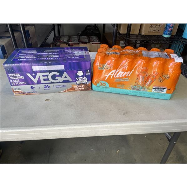CASE OF VEGA PROTEIN SHAKE AND CASE OF ALANI PROTEIN SHAKE, BB 2027 /2028
