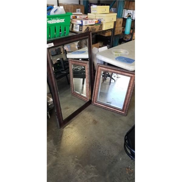2 DECORATIVE WALL MIRRORS