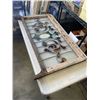 Image 2 : ANTIQUE FRAMED GLASS 40 X 20 INCH