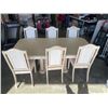 Image 1 : LIGHT OAK DINING TABLE WITH 6 CHAIRS AND EXTENSION
