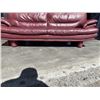 Image 5 : BURGUNDY LEATHER SOFA, GOOD CONDITION