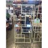 Image 2 : 2 MULTI TIERED GOLD TONE DISPLAY SHELF W/ GLASS SHELVES