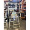 Image 4 : 2 MULTI TIERED GOLD TONE DISPLAY SHELF W/ GLASS SHELVES