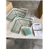Image 2 : 4 NEW CORNER SHOWER CADDY SETS AND ONE 5PC SHOWER CADDY SET, CORNER SETS ARE DARK GREEN