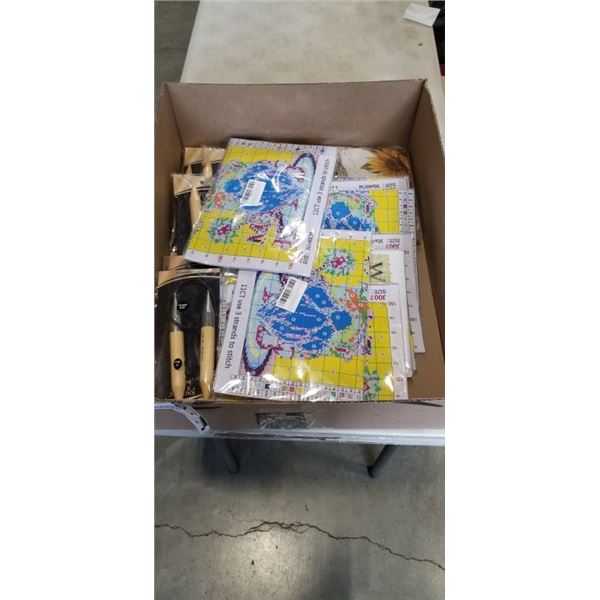 BOX OF NEW CROSS STITCH KITS AND KNITTERS FIXED NETTLES