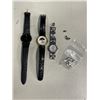 Image 3 : TRAY OF HOUSEHOLD ITEMS INCLUDING CURLING IRON AND VANITY SETS
