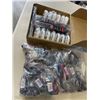Image 1 : NEW BOX OF EARBUDS AND LARGE BAG OF NEW CHARGING CABELS