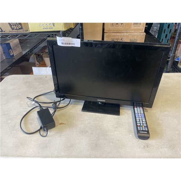 SAMSUNG 19 INCH TV WITH POWER SUPPLY AND REMOTE