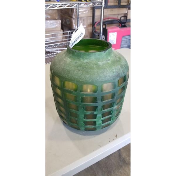 CB2 MADE IN INDIA PANORAMA  VASE APPROX 10" TALL AND 10" WIDE