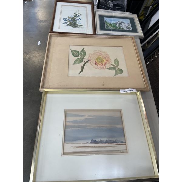 LOT OF FRAMED VINTAGE WATER COLOURS