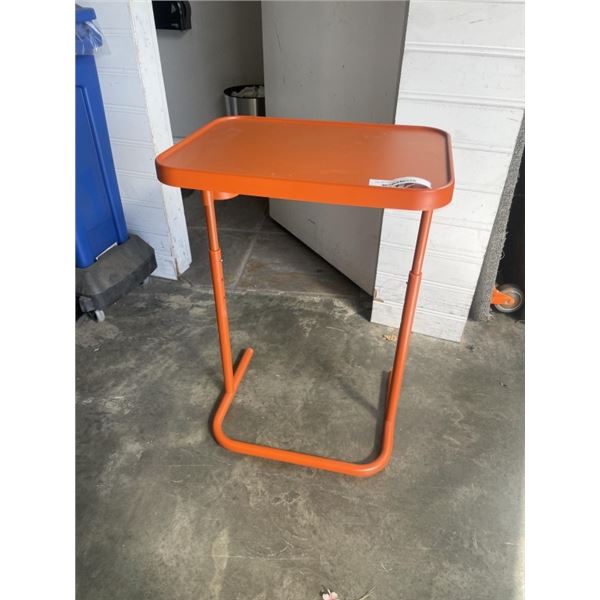 ORANGE ADJUSTABLE HEIGHT TABLE