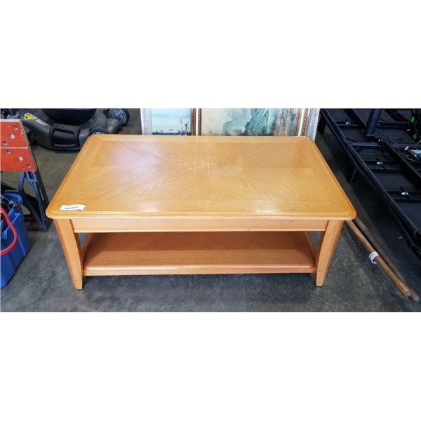OAK LIFT TOP COFFEE TABLE W/ STORAGE