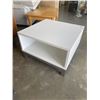 Image 2 : WHITE COFFEE TABLE W/ OPEN SHELF
