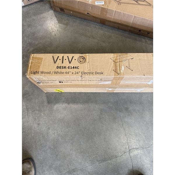 VIVO LIGHT WOOD / WHITE 44 X 24 ELECTRIC SIT TO STAND DESK