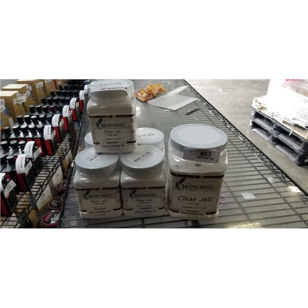 6 NEW JUBS OF WINCREST COOK TYPE CLEAR JELL