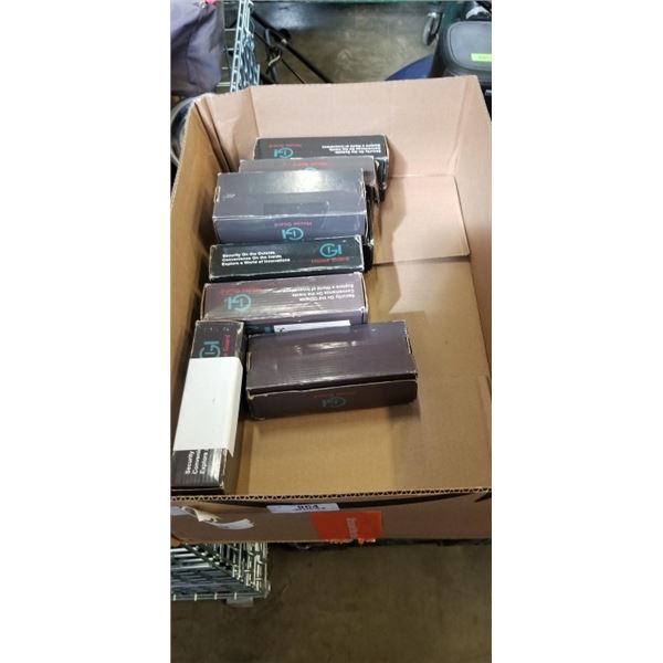 8 ASSORTED NEW PATIO SLIDING DOOR HANDLE HARDWARE KITS, ASSORTED MODELS AND COLORS