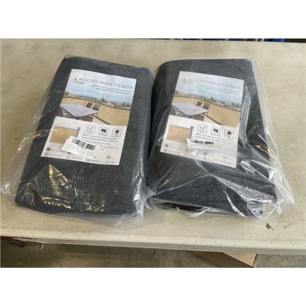 2 NEW BLACK 3FT X 16FT DECK PRIVACY SCREENS