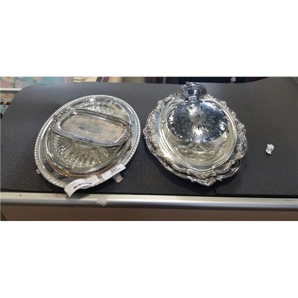 COLLECTION OF ANTIQUE SILVER PLATE SERVING ITEMS